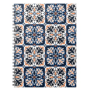 Caderno Espiral Design de azulejo de cerâmica Azulejos. Mt. traque