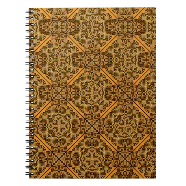 Caderno Espiral design de azulejo simétrico (Frente)