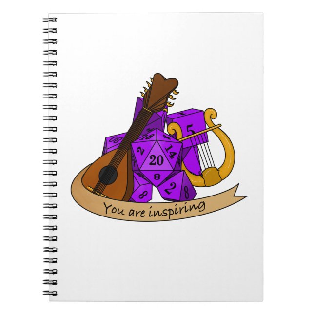 Caderno Espiral Design de Bard Dice (Frente)