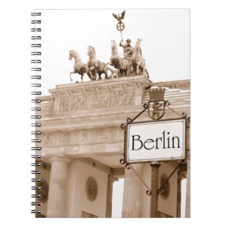 Caderno Espiral Design de Berlim do vintage