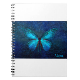 Caderno Espiral Design de Borboleta Azul