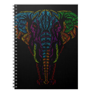Caderno Espiral Design de cabeça de elefante