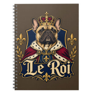 Caderno Espiral Design de Cachorro Real Rei Bulldog Francês