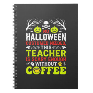 Caderno Espiral Design de café assustador o suficiente para o Hall