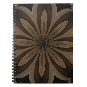 Caderno Espiral Design de Caleidoscópio Russo Castanho