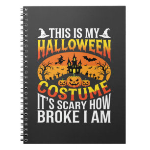 Caderno Espiral Design de Casa Assombrada de Fantasia de Halloween