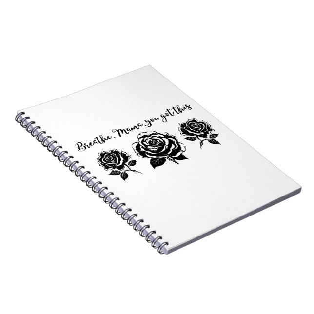 Caderno Espiral Design de Citação da Vida da Mãe Inspiradora (Lado Direito)