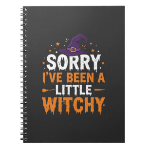 Caderno Espiral Design de Citação de Pequena Bruxa Engraçada de Ha