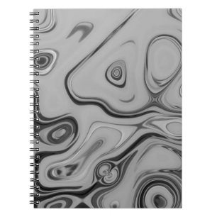 Caderno Espiral Design de cores de Cinza preto e branco