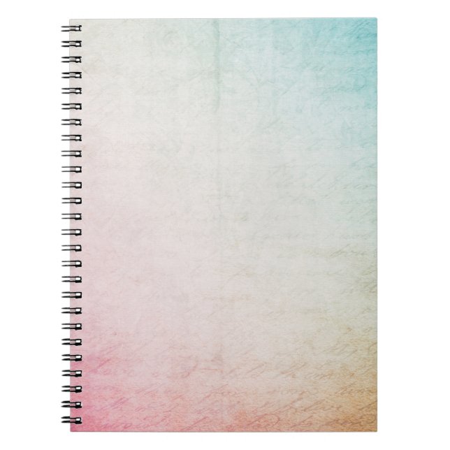 Caderno Espiral Design de cores de papel de textura (Frente)