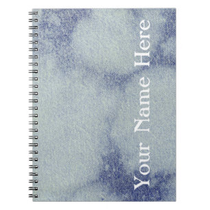 Caderno Espiral Design de Denim Lavado #1 @ Emporio Moffa