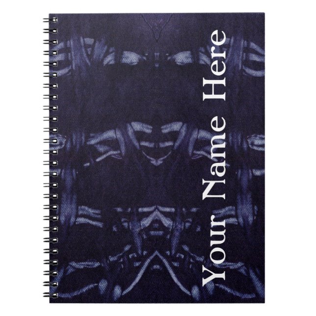 Caderno Espiral Design de Denim Lavado #8 @ Emporio Moffa (Frente)