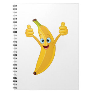 Caderno Espiral Design de desenho animado de Banana