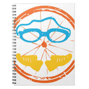 Caderno Espiral Design de diversão Triathlon