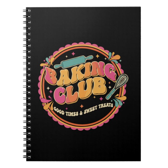 Caderno Espiral Design de Doces Gostosos "Clube de Confeitaria" Re (Frente)