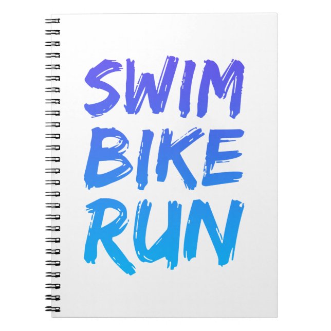 Caderno Espiral design de excelente de Execução de Bicicleta nataç (Frente)