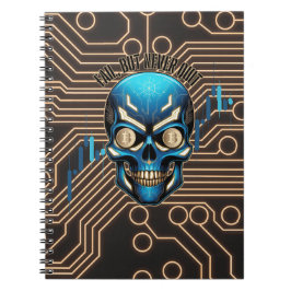 Caderno Espiral Design de Fantasia | Cripto Btc | Motivação | Azul