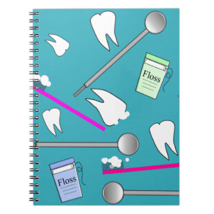 Caderno Espiral Design de Ferramentas de Profissão de Dental