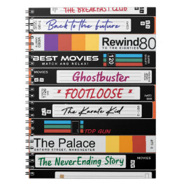 Caderno Espiral Design de Filme VHS Retroativo