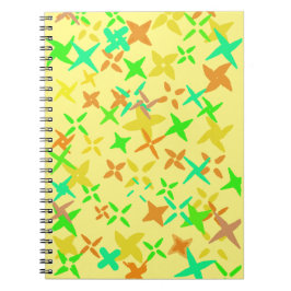 Caderno Espiral design de freeflow divertida em cores do outono