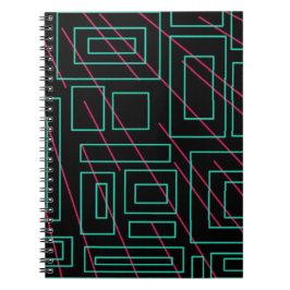 Caderno Espiral design de fundo preto