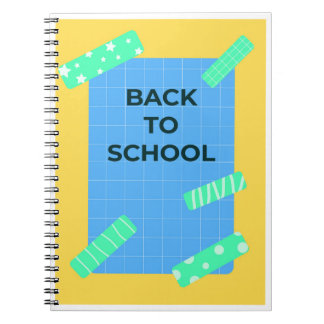 Caderno Espiral Design de grade divertida e brilhante de volta às 