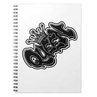 Caderno Espiral Design de Grafite da Rainha