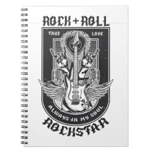 Caderno Espiral Design de Guitar Rock