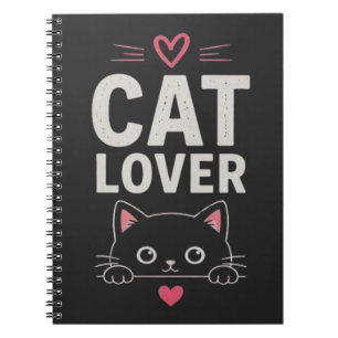 Caderno Espiral Design de Ilustração Minimalista de Gato Fofinho p