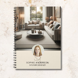 Caderno Espiral Design de Interiores de Fotos de Monograma Persona