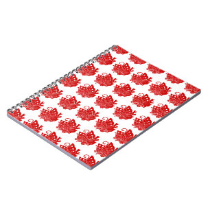 Caderno Espiral Design de Kamon Japonês com Borboleta Asiática