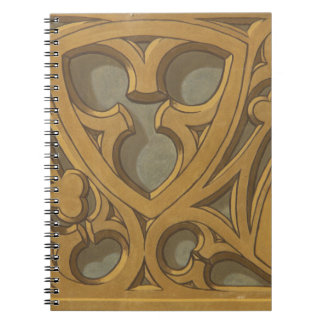Caderno Espiral Design de madeira ornamentais