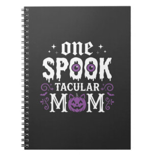 Caderno Espiral Design de Mãe Espetacular de Halloween_1