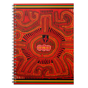 Caderno Espiral Design de Mola pelos índios San Blas