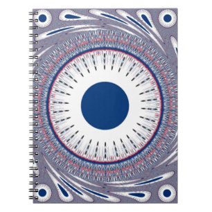 Caderno Espiral Design de Olhos Energéticos Chic: Um Padrão Mesmer