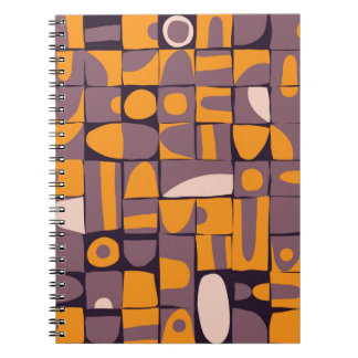Caderno Espiral Design de padrão sem costura com forma geométrica 