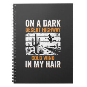 Caderno Espiral Design de pôr do sol do cacto da rodovia do desert
