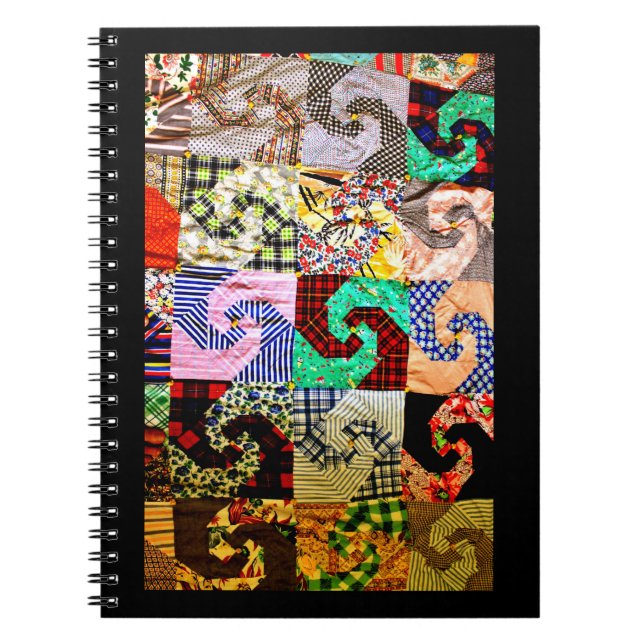 Caderno Espiral Design de Quilt Americano (Frente)