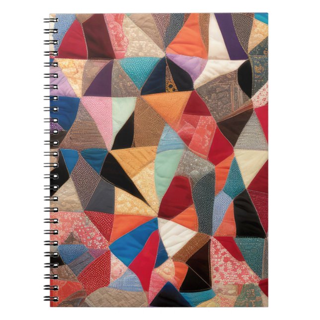 Caderno Espiral Design de Quilt Louco (Frente)