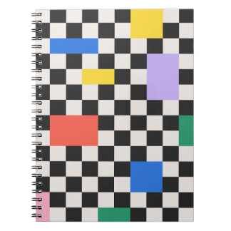 Caderno Espiral Design de Remendos Bauhaus