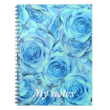 Design de rosa opulento em notebook turquesa