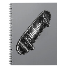 Caderno Espiral Design de skate personalizado para crianças 
