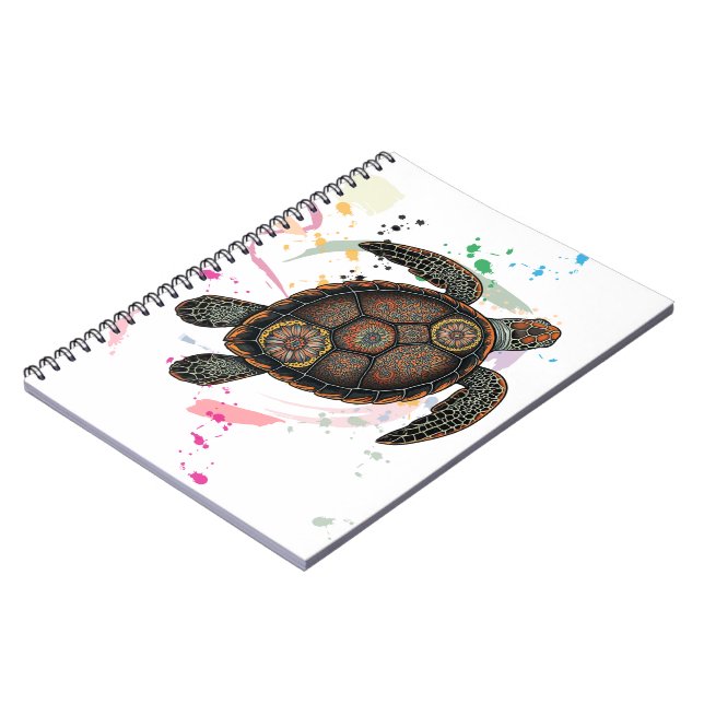 Caderno Espiral Design de tartaruga-do-mar (Left Side)