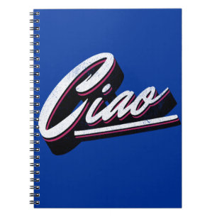Caderno Espiral Design de texto Ciao