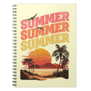 Caderno Espiral Design de texto de Verão
