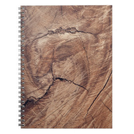 Caderno Espiral Design de Textura Rústica de Madeira
