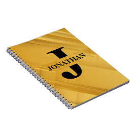 Caderno Espiral Design de Tipografia de Letra Inicial Intersectada