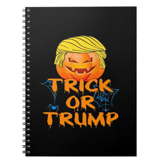 Caderno Espiral Design De Trumpkin Engraçado Para O Dia Das Bruxas (Frente)