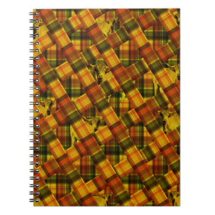 Caderno Espiral Design de Vaca das Terras Altas Tartan,