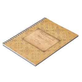 Caderno Espiral Design de Vintage com Padrão Retroativo